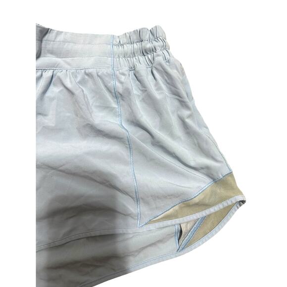 Lululemon Hotty Hot Short Long 4" Blue Linen size 10 - Picture 3 of 6